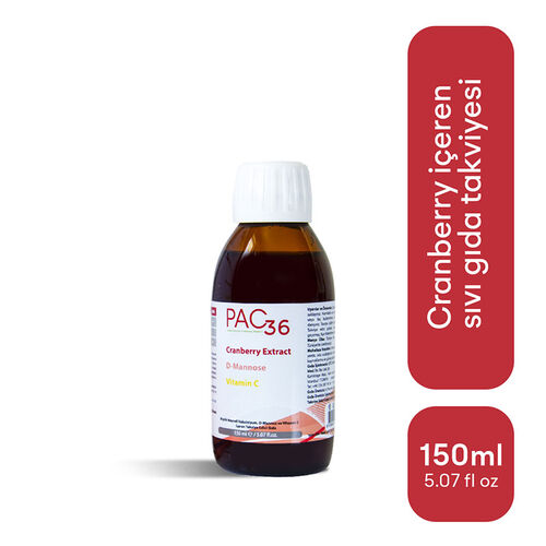 Pac 36 Cranberry Extract D-mannoz ve Vitamin C Takviye 150 ml