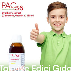 Pac 36 Cranberry Extract D-mannoz ve Vitamin C Takviye 150 ml - Thumbnail