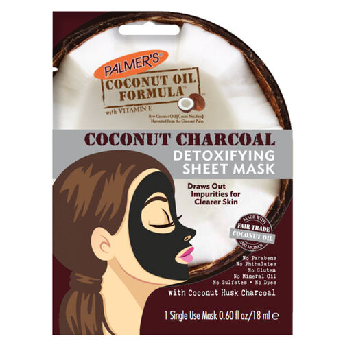Palmers Coconut Charcoal Detoxifying Sheet Mask 18 ml