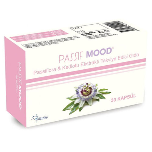 Passif Mood Passiflora ve Kediotu Ekstraktı Takviye Edici Gıda 30 Kapsül
