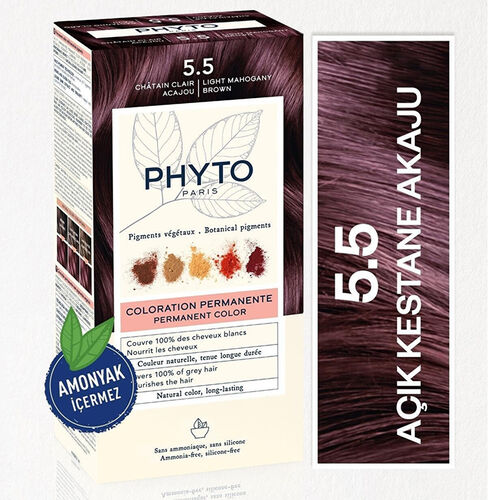 Phyto Phytocolor Bitkisel Saç Boyası - 5.5 Açık Kestane Akaju