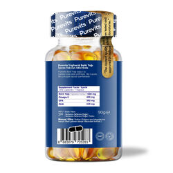 Purevits Omega-3 Fish Oil Takviye Edici Gıda 90 Kapsül - Thumbnail