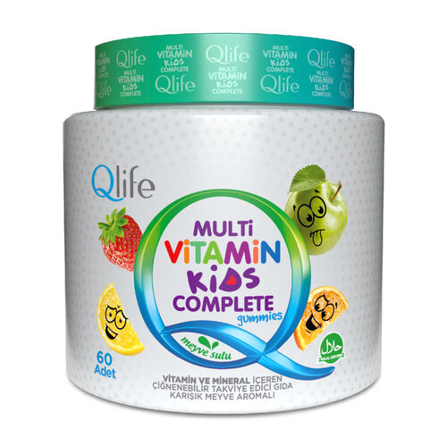 Qlife Multivitamin Kids Complete Takviye Edici Gıda 60 Adet