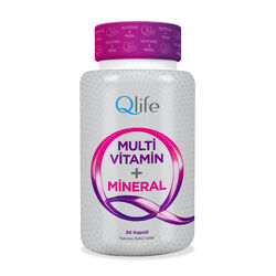 Qlife Multivitamin - Mineral Takviye Edici Gıda 30 Kapsül - Thumbnail