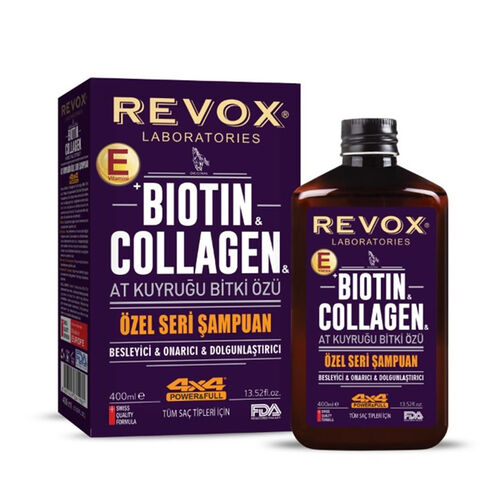 Revox Biotin Collagen At Kuyruğu Bitki Özü Şampuan 400 ml