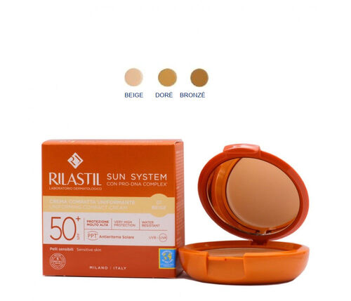 Rilastil Sun System SPF50+ Uniforming Compact Cream 10 gr - 01 Beige