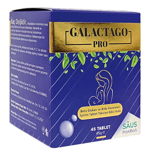 Salus İlaç Galactago Pro Beta Glukan Takviye Edici Gıda 45 Tablet