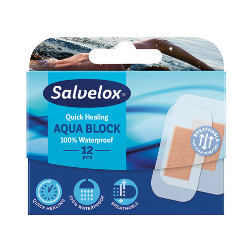 Salvelox Aqua Block Suya Dayanıklı Yara Bandı 12 Adet