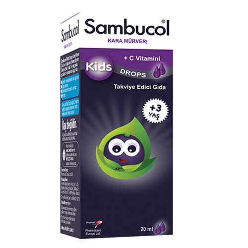 Sambucol Kids Kara Mürver İçeren Takviye Edici Gıda 3 Yaş+ 20 ml - Avantajlı Ürün