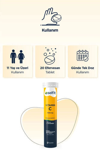 Selfit C Vitamini 1000mg 20 Efervesan tablet
