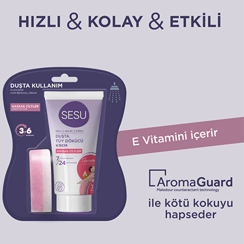 Sesu Duşta Tüy Dökücü Krem Hassas 150 ml