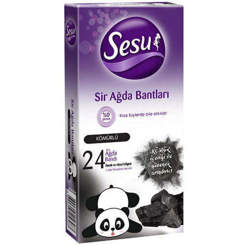 Sesu Kömürlü Sir Ağda Bantları 24 Adet