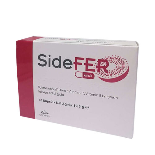 Sidefer Vitamin C ve Vitamin B12 30 Kapsül