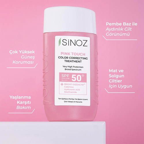 Sinoz Pink Touch Ton Eşitleyici Pembe Yüz Bakım Kremi 50 ml