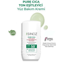 Sinoz Pure Cica SPF50+ Ton Eşitleyici Sıvı Yüz Güneş Kremi 50 ml - Thumbnail