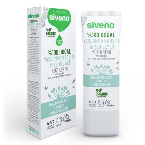 Siveno %100 Doğal Yaşlanma Karşıtı Yüz Kremi 30 ml