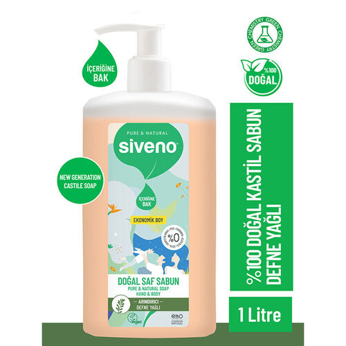 Siveno Defne Yağlı Doğal Sıvı Sabun 1L