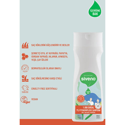 Siveno Doğal 7li Fitokompleks Şampuan 300 ml