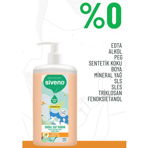 Siveno Portakal Yağlı Doğal Sıvı Sabun 1L