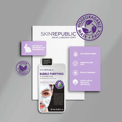 Skin Republic Bubble Purifying + Charcoal Face Mask Sheet 25 ml - Thumbnail