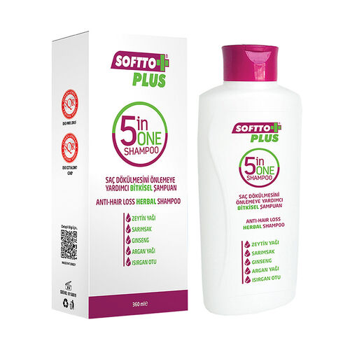 Softto Plus 5 in 1 Saç Şampuanı 360 ml