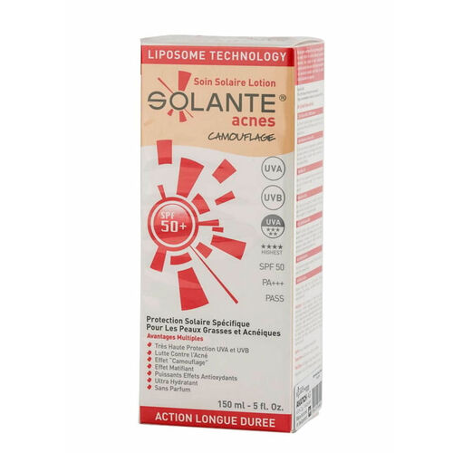 Solante Acnes Tinted Losyon SPF 50+ 150 ml