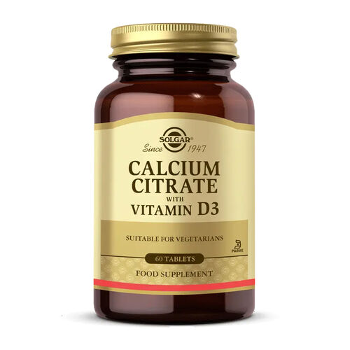Solgar Calcium Citrate with Vitamin D3 60 Tablet