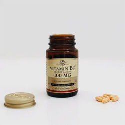 Solgar Vitamin B2 (Riboflavin) 100 Mg 100 Bitkisel Kapsül - Thumbnail