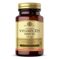 Solgar Vitamin D3 1000 IU 100 Çiğnenebilir Tablet - Thumbnail