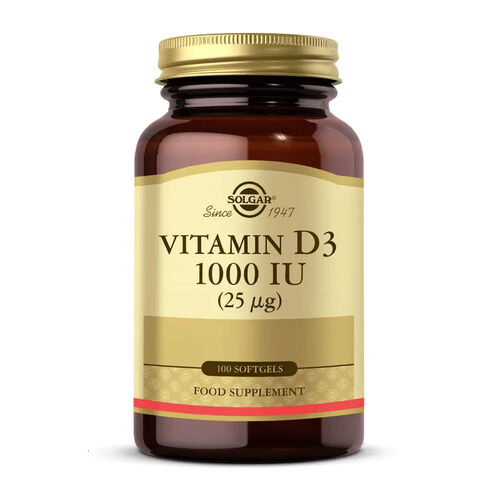 Solgar Vitamin D3 1000 IU (25 µg) 100 Yumuşak Jelatin Kapsül