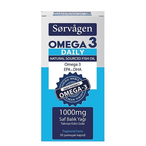 Sorvagen Omega 3 Daily Saf Balık Yağı 50 Kapsül