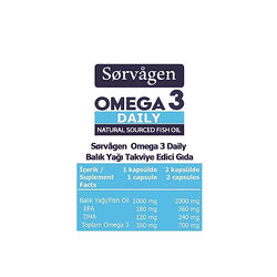 Sorvagen Omega 3 Daily Saf Balık Yağı 50 Kapsül - Thumbnail