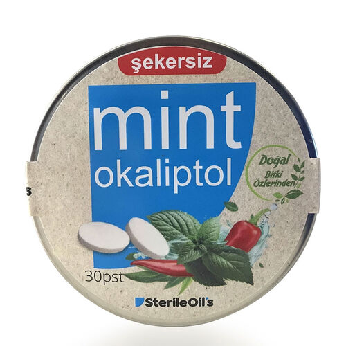 Sterile Oils Mint Okaliptus Şekersiz Pastil 30 Adet