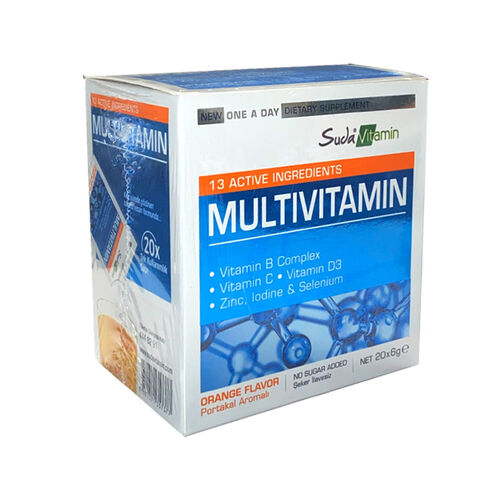 Suda Vitamin Multivitamin Takviye Edici Gıda 6 g x 20 Adet Saşe
