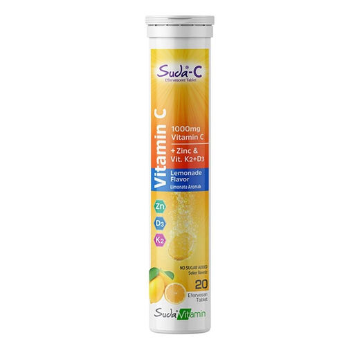 Suda Vitamin Suda-C Vitamin C Limonata Aromalı 20 Efervesan Tablet