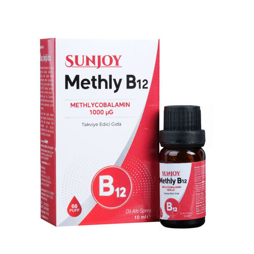 Sunjoy Methyl B12 Dilaltı Sprey Takviye Edici Gıda 10 ml