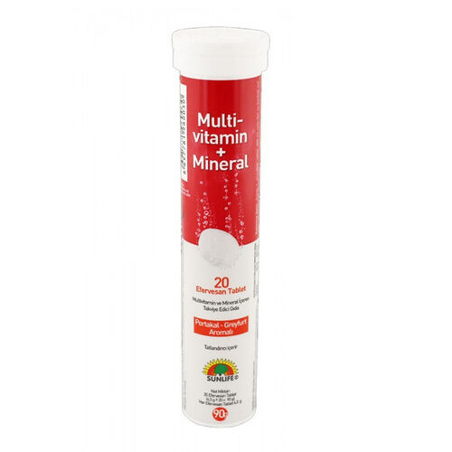 Sunlife Multivitamin & Mineral + Ginseng Efervesan 20 Tablet