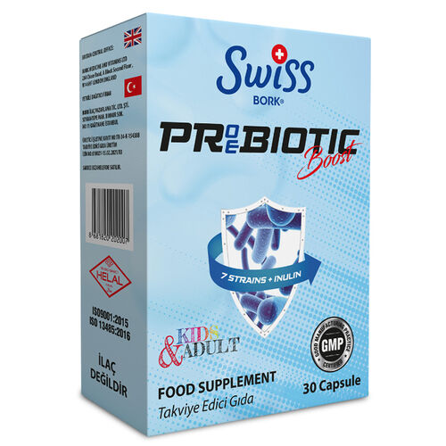 Swiss Bork Probiotic Boost Takviye Edici Gıda 30 Kapsül