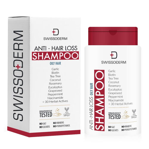 Swissoderm Saç Dökülmesine Karşı Şampuan 300 ml - Yağlı Saç Tipi