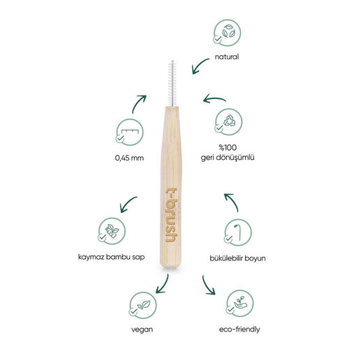 T-Brush Bambu Arayüz Fırçası 6 adet