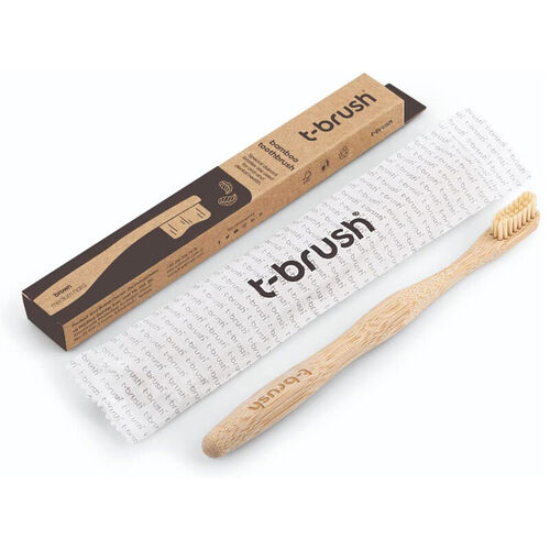 T Brush Bambu Diş Fırçası Orta Sert Krem Renk 1 Adet