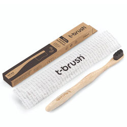 T-Brush Bambu Diş Yumuşak Fırçası Ultra Yumuşak Koyu Gri - Thumbnail