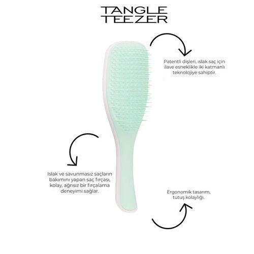 Tangle Teezer The Ultimate Wet Detangler Regular Baby Pink Mint Saç Fırçası