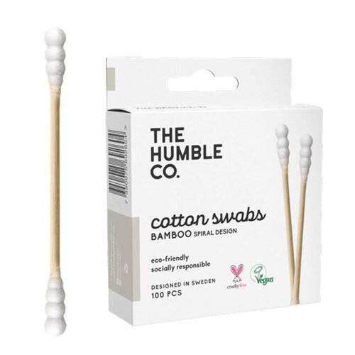 The Humble Co Bamboo Kulak Çubuğu Beyaz 100 Adet