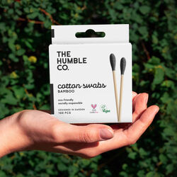 The Humble Co Bamboo Kulak Çubuğu Siyah 100 Adet - Thumbnail