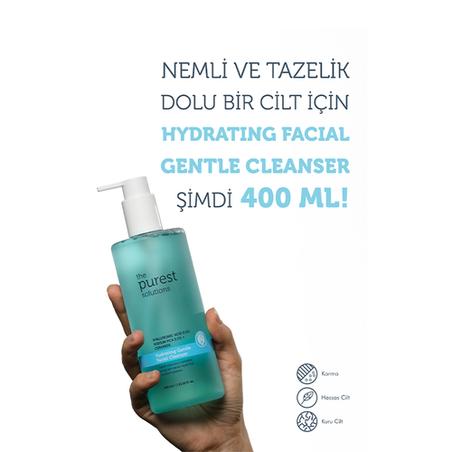 The Purest Solutions Kuru ve Karma Ciltler İçin Hyalüronik Asit Yüz Temizleme Jeli 400 ml