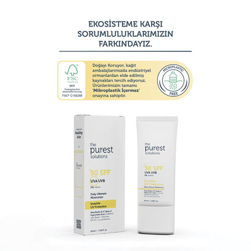 The Purest Solutions Spf50+ Invisible UV Protectin Cream 50 ml