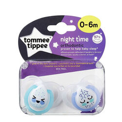 Tommee Tippee Night Time Emzik 2 Adet - 0-6 Ay - Thumbnail