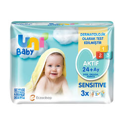 Uni Baby Aktif Sensitive Bebek Islak Mendil 24+Ay 3x52 Adet - Thumbnail