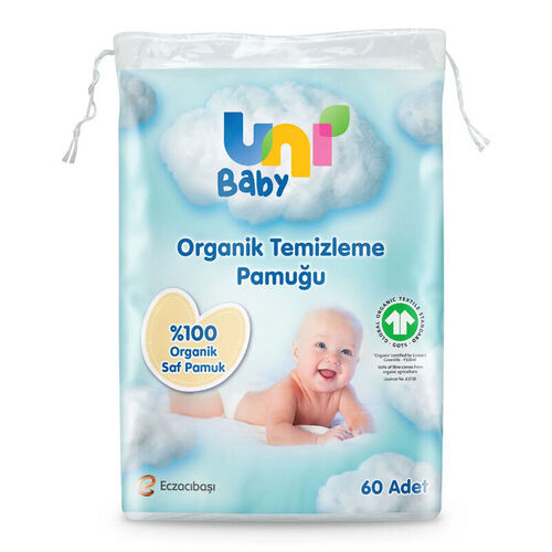 Uni Baby Bebek Temizleme Pamuğu 60 Adet